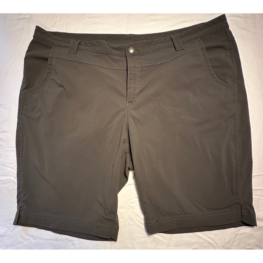 Eddie Bauer First Ascent Guide Shorts Womens 18 Gray Hiking Outdoor Performance
